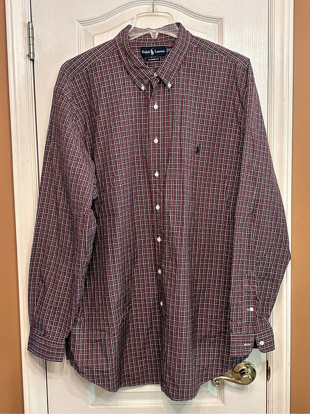 Vintage Ralph Lauren Burgundy & Forest Plaid Button-Down 🧥 Oversized Streetwear